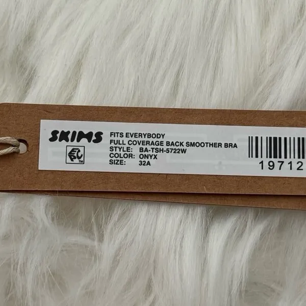 Skims Fits Everybody Back Smoothing Full Coverage Bra Onyx Size 32A - Image 6