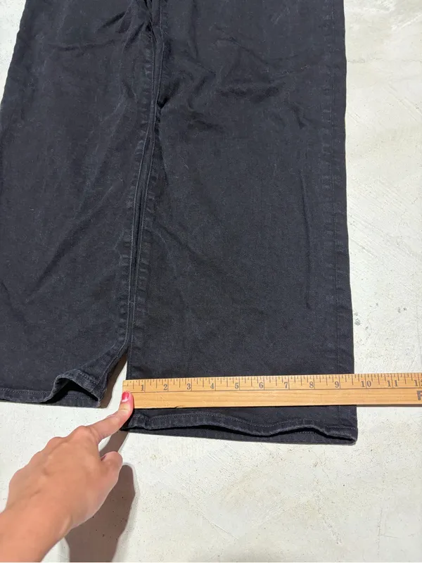 J. Crew re-96-blk ‘96 slim wide Black Jeans 28 - Image 6