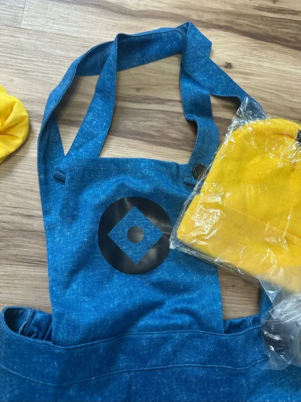 Dolls Kill blue overalls playful henchmen XL minion Costume - Image 2