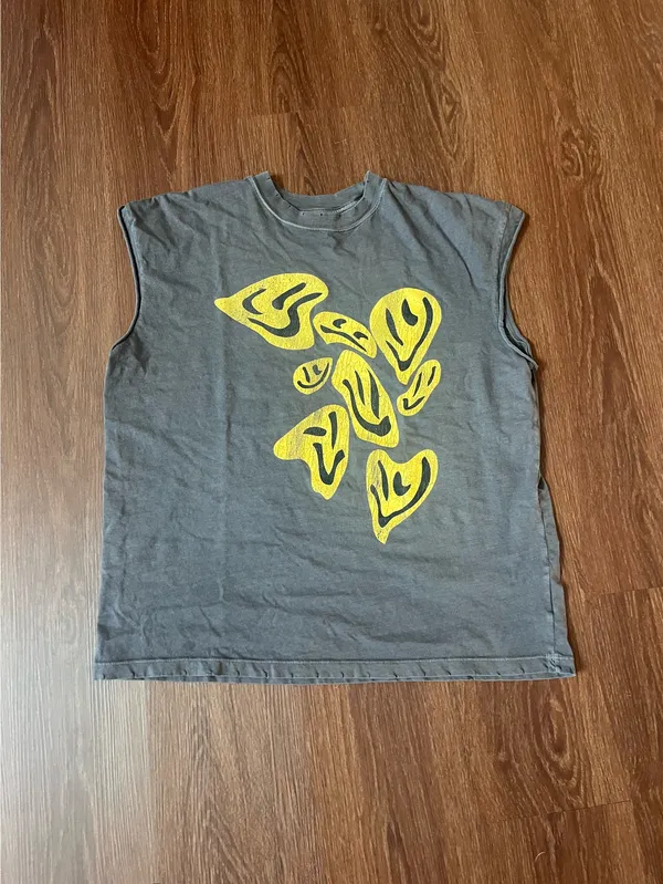 Girl Dangerous Free People Muscle Tee Smiley Graphic Small - Image 2