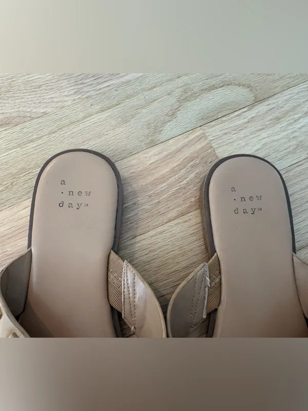 A New Day Beige Studded Sandals - Image 8