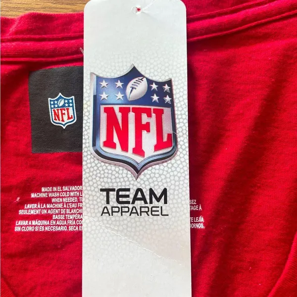 National Football League Team Apparel Atlanta Falcon’s Women’s T-Shirt with a V Neck in a size Large - Image 5