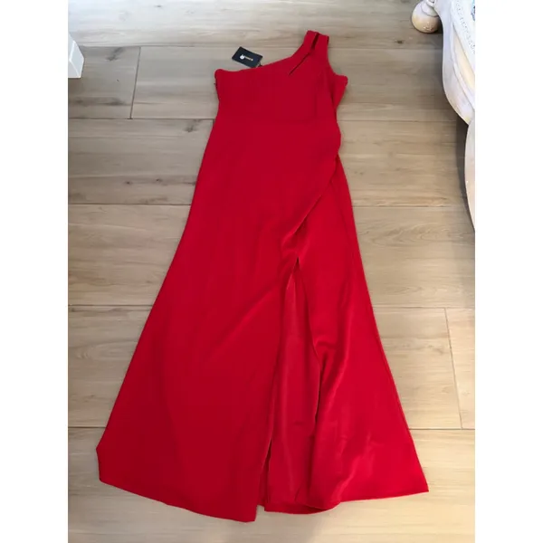 NEW Formal 1 Shoulder Sleeveless Split Bodycon Mermaid Evening Gown XL - Image 3