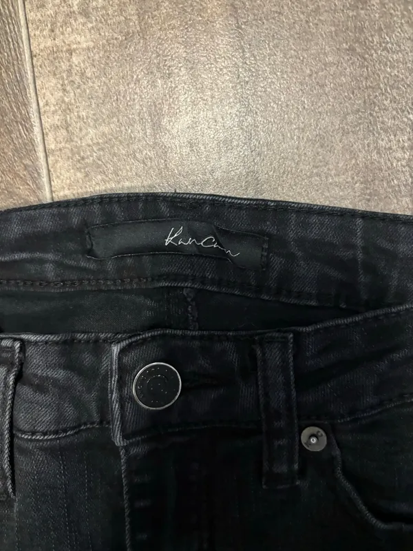 KanCan Hazy Mid Rise Ankle Skinny Distressed Black Jeans - Image 3