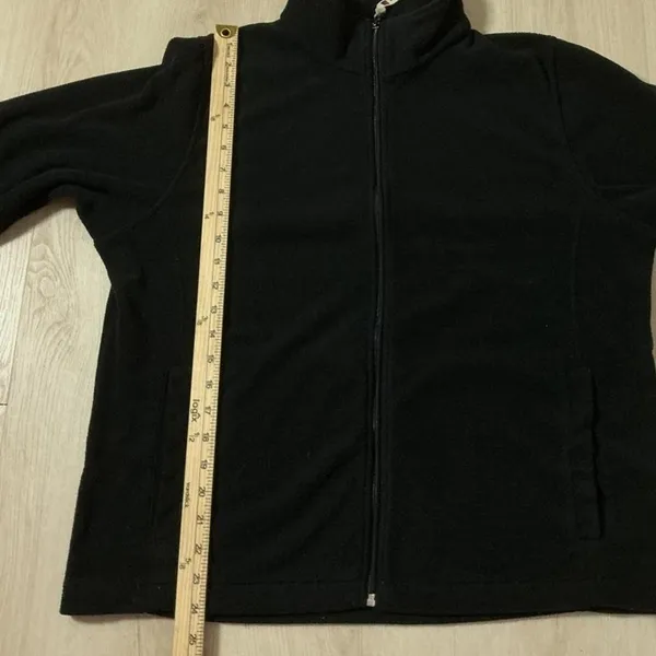 Woolrich Outdoor Fleece Zip Up Jacket Womens L Black Gorpcore Mock Neck 15056 - Image 3