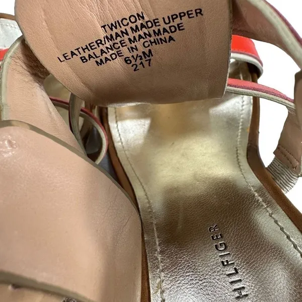 Tommy Hilfiger Women’s Leather Gladiator Wedge Sandals - Image 4