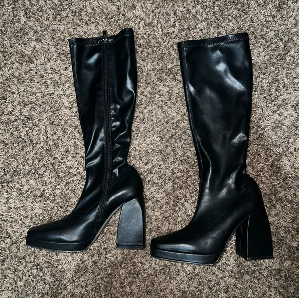 Princess Polly Black Boots Zayas Knee-High - Image 2