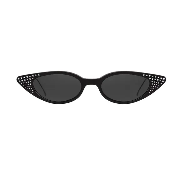 illesteva Marianne Sunglasses Black w/ Silver Swarovski - Image 3