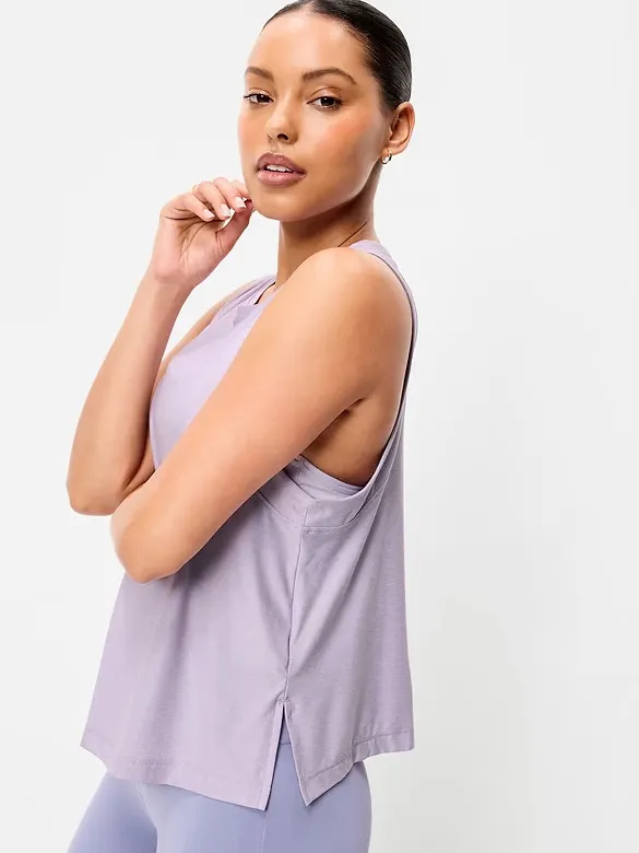 Old Navy CloudMotion Tank Top Dusky Lavender Medium Tall Purple - Image 3