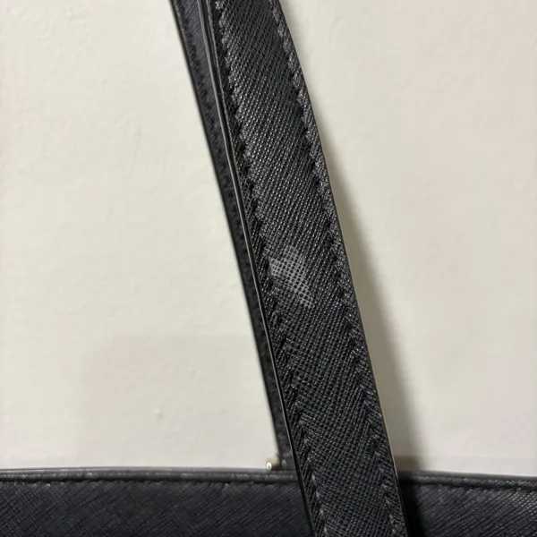 Kate Spade New York Black Leather Tote Bag Purse‎ Large Cow Leather Classic - Image 3