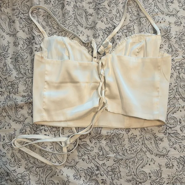 White silk tank top - Image 2
