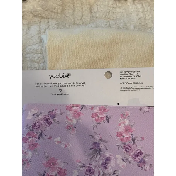 LoveShackFancy x Yoobi Happy Thoughts Floral Accessory Pouch Wristlet NWT - Image 9