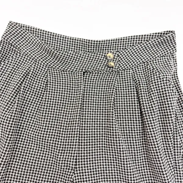 Free People Josie Houndstooth Wide Leg Pants Trousers Black White High Rise Boho - Image 7