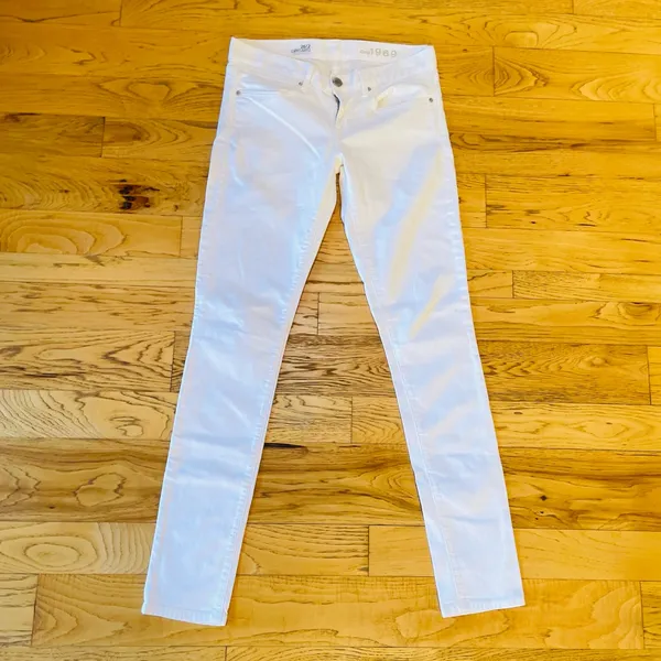 GAP 1969 White Always Skinny Jeans Sz 26/2 Retail $23 - Image 6
