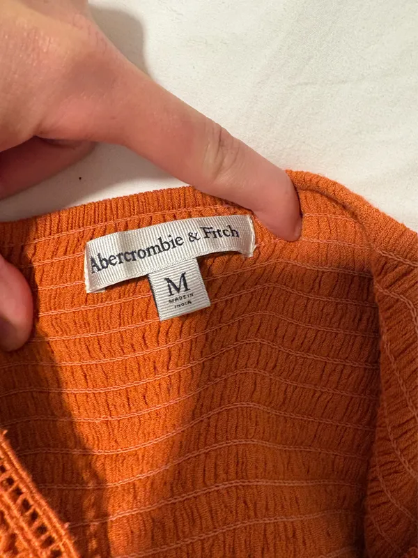 Abercrombie and Fitch Orange Summer Dress - Image 2