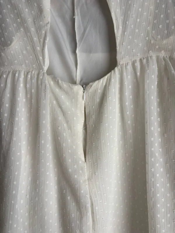 zara swiss dot & embroidered flower romper dress - Image 5