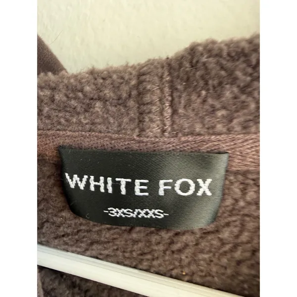 White‎ Fox Vol.3 Brown Oversized Hoodie Sweatshirt Womens 3XS/XXS Puff Print - Image 5