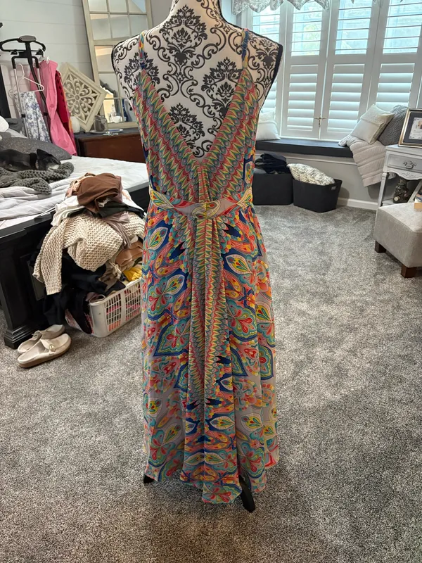 OSFM NWOT spaghetti strap printed dress Multiple - Image 5