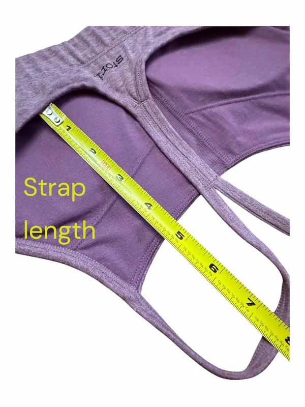 Stori Legend Bra Bralette with Double Straps, Heather Purple, Size 2 - Image 4