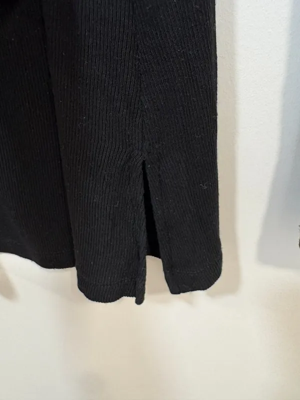 🌟 Hatch 🌟 The Softest Rib Nursing Maternity Henley Black Sz 0 Xs - Image 6