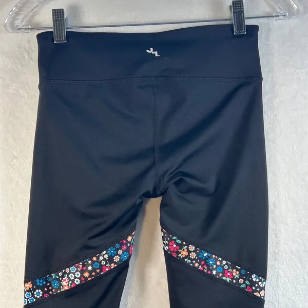 Joy‎ Lab Womens Black Geometric Floral Mesh Leggings Extra Small - Image 6