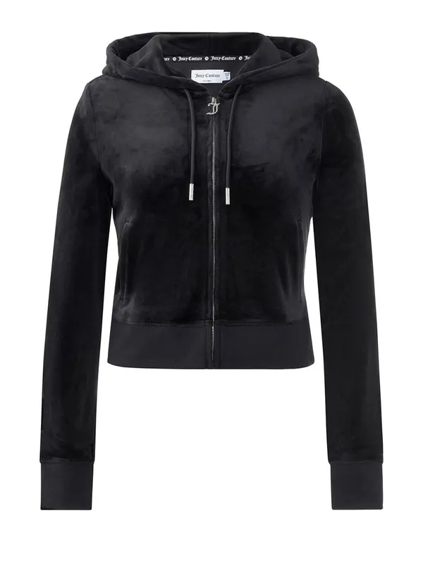 Juicy Couture Women's OG Big Bling Velour Hoodie‎ Black Size XS - Image 3