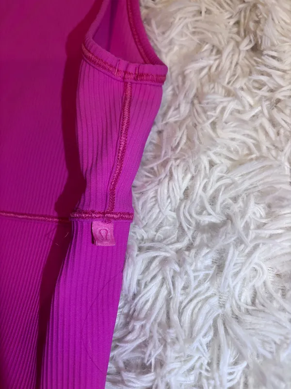 Lululemon Power Pivot Tank Ribbed Sonic Pink 6 - Image 2