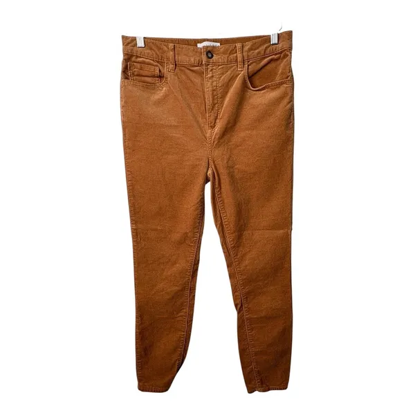 LOFT Corduroy Pants High Waist Golden Tan Brown‎ Comfort Women Size Large - Image 2