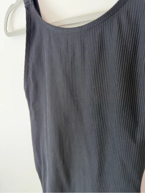 Andie The Montauk Ribbed One Piece Swimsuit Black Medium - Image 6