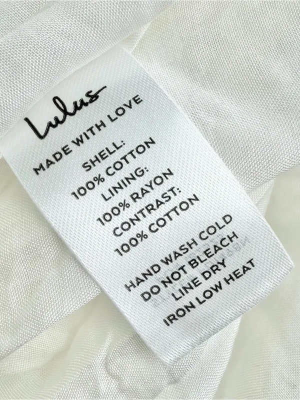 Lulus Lovely Weather Eyelet Bustier Dress White Sz L NWT - Image 11