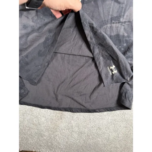 Under Armour Sleeveless Hoodie Women's L Gray Project Rock Camouflage Logo‎ - Image 7