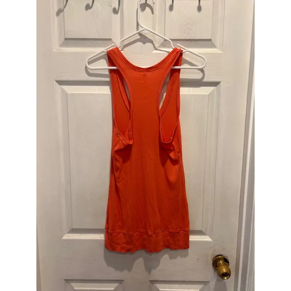 VTG Old Navy Womens Pink‎ Orange Ribbed Henley Racerback Tank Top Size Large - Image 5