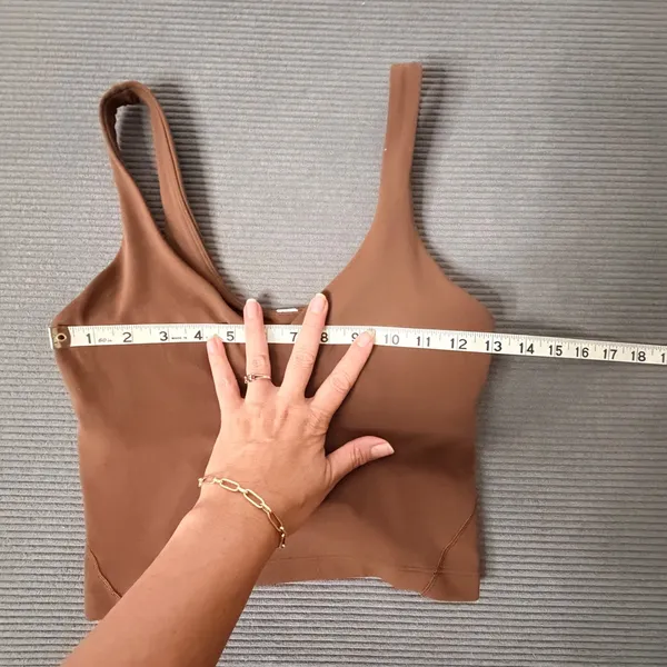 Lululemon Align Tank Top Women 4 Roasted Brown Nulu Built-in Bra Crop W1DUVS - Image 7