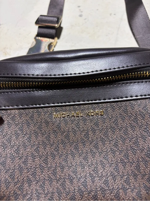 Michael Kors Brown Monogram logo Belt Bag with Gold Hardware - Image 2