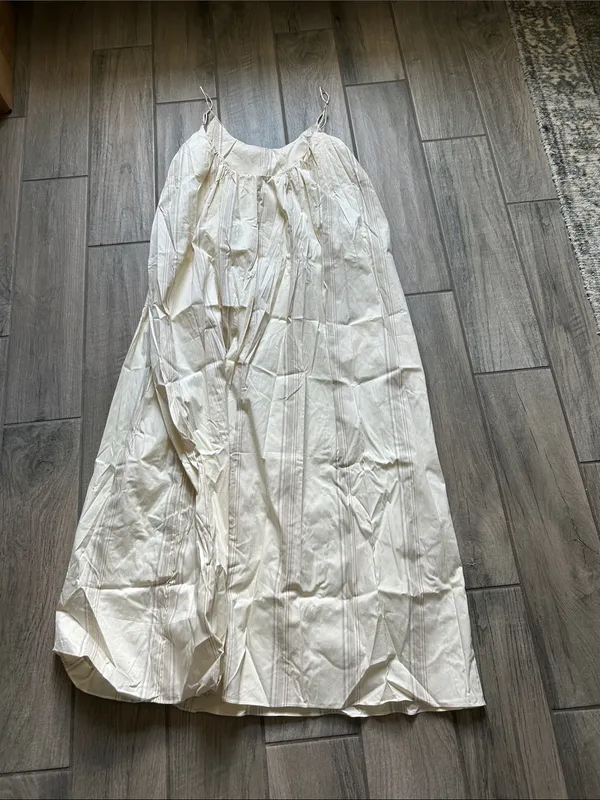 Faithfull the Brand Cream Maxi Slip Dress with Spaghetti Straps - Image 6