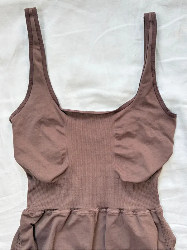 NWOT FREE‎ PEOPLE MOVEMENT Good Karma Runsie in Driftwood, Small - Image 4
