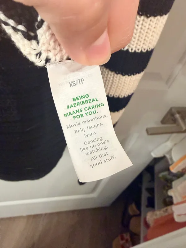 Aerie black and white striped sweater - Image 7