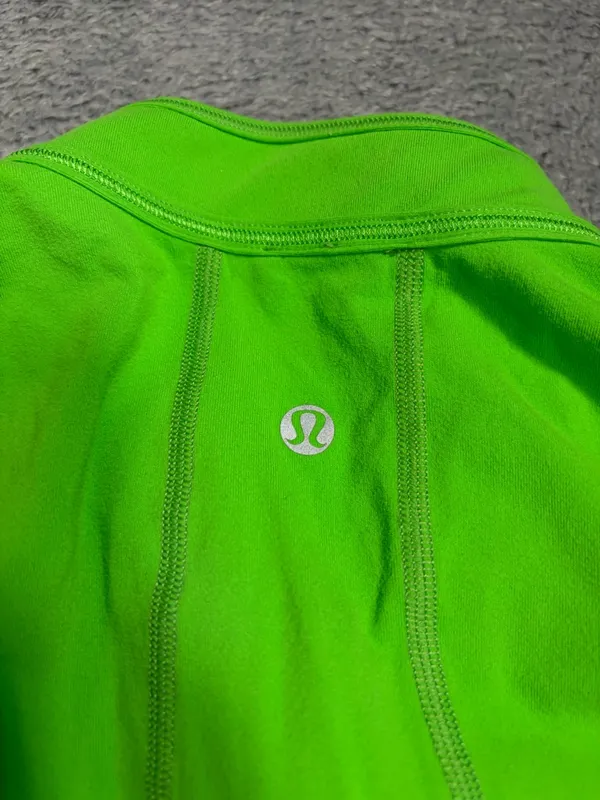 Lululemon bright Green Long Sleeve Quarter-Zip Performance sweatshirt Top 6 - Image 9
