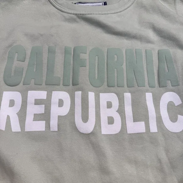 Pacific & Co California Republic Sweatshirt Light Green Crew Neck Long‎ Small - Image 2