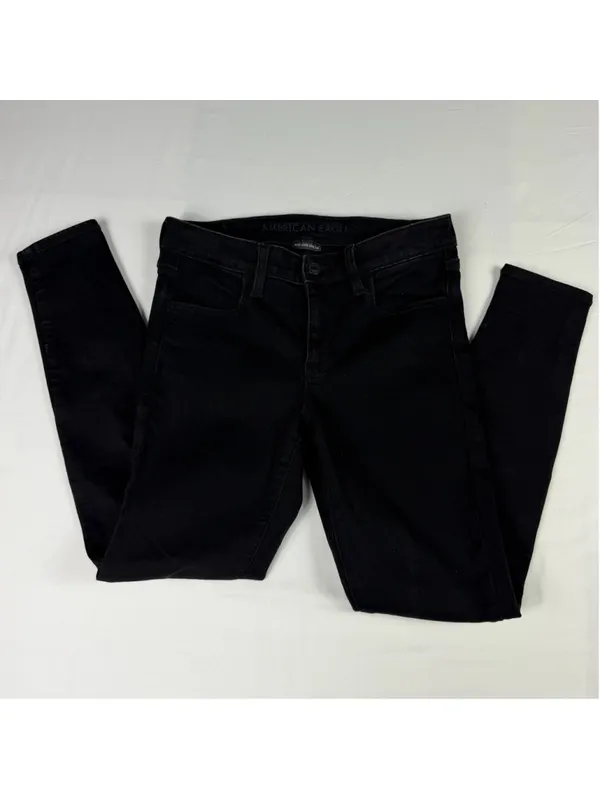 American Eagle Next Level Stretch Black Jegging Jeans Women 6 Skinny Mid Rise - Image 6