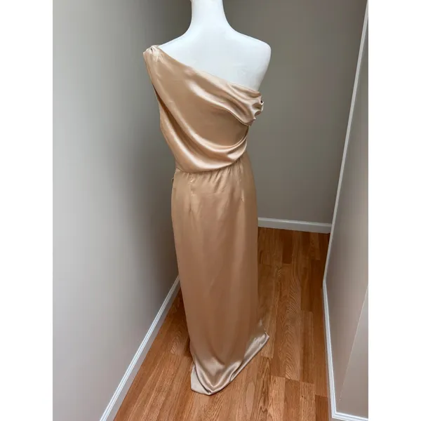 NEW Show Me Your Mumu Jodie Dress Champagne Luxe Satin Size Small - Image 7