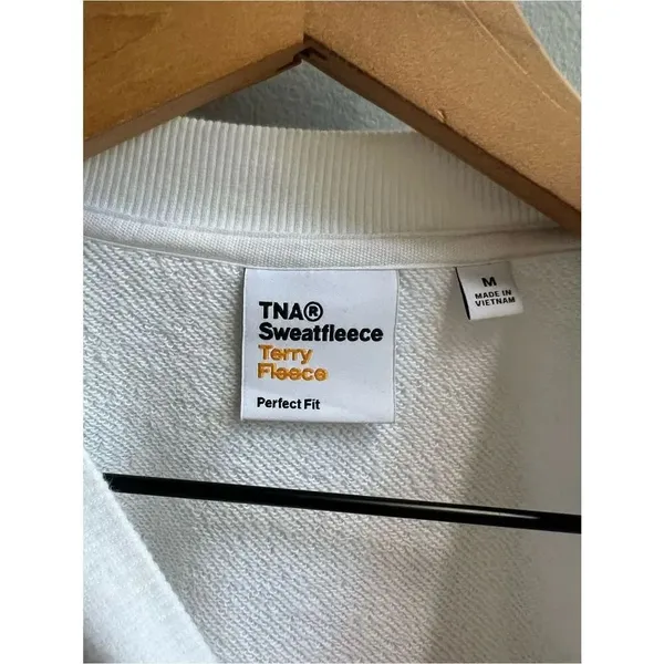 TNA Aritzia Sweatfleece Terry Fleece Perfect Fit Crew Neck Pullover Sweatshirt M - Image 5