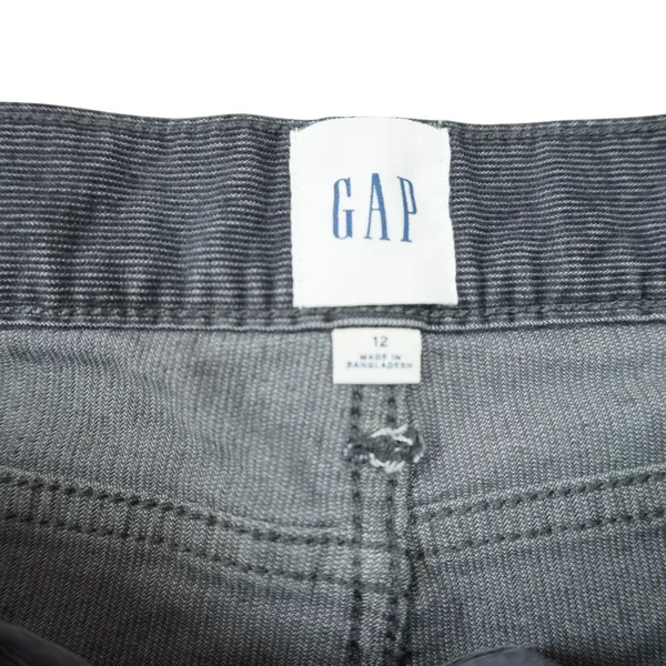 GAP‎ Women's Size 12 Gray Corduroy Raw Hem Shorts Charcoal Grey Summer Casual - Image 3