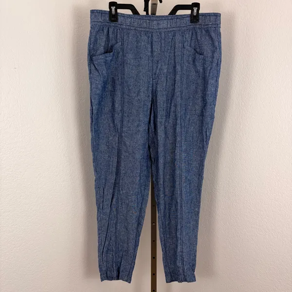 Old Navy high-waisted linen-blend cropped tapered pants - Image 3