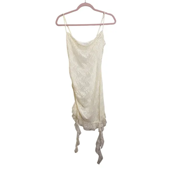 MAJORELLE Camille‎ Mini Dress Ivory White Medium Wedding Engagement Bachelorette - Image 12