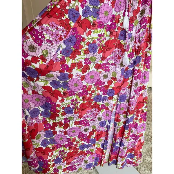 Jopna Floral Maxi Dress Strapless Cottagecore Boho Wedding Summer Lightweight‎ - Image 3