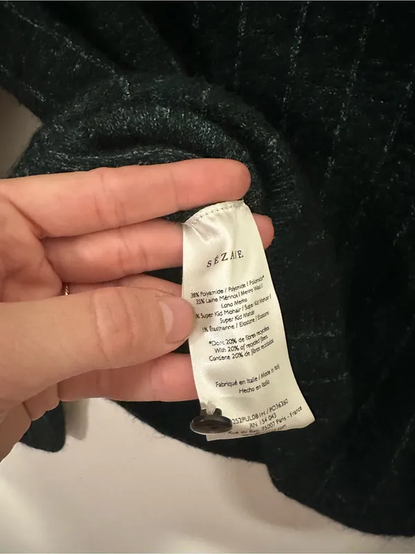 Sezane Joyce Jumper emerald small wool - Image 7