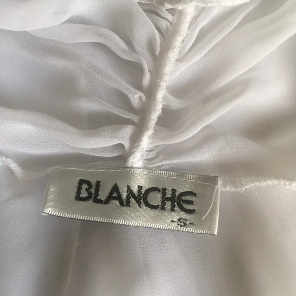 Vintage Blanche sheer white peignoir with lace and sequins Women's small - Image 6