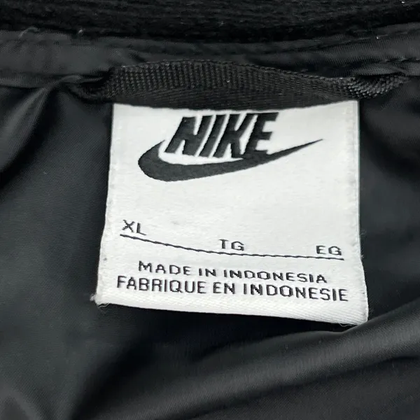 Nike Puffer Vest Womens XL Black Full Zip Quilted Insulated Sleeveless Jacket - Image 3