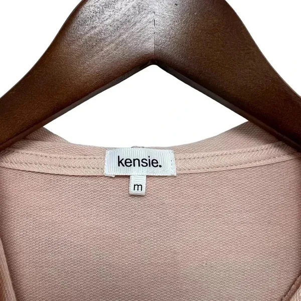 Kensie Sportswear Fit Hooded Long Sleeves Sweatshirt Pink Blush Casual Size M - Image 5